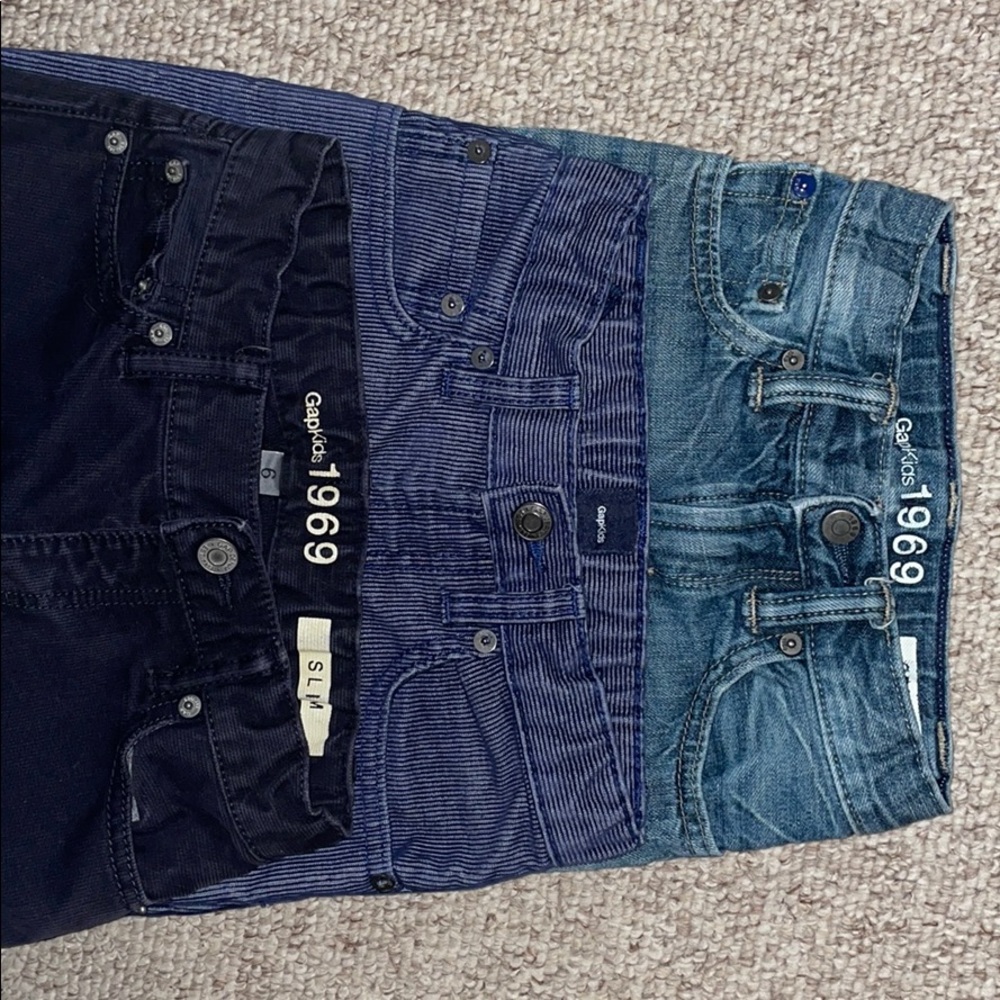 GAP boys 3 pair jeans size 6